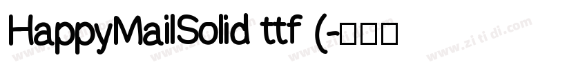 HappyMailSolid ttf (字体转换